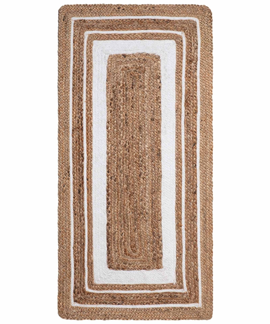 Χαλί γιούτα 1725 (60cm x 130cm) natural/white