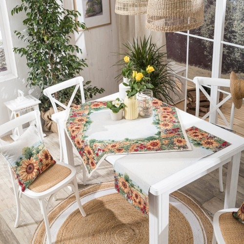 Καρέ &amp; Τραβέρσα Sunflower (Σετ 2τεμ.) - 100x100cm &amp; 40x100cm