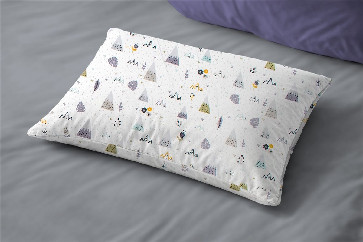 Μαξιλαροθήκη Εμπριμέ bebe Whimsical Mountainside 588 35X45 White-Grey 100% Cotton