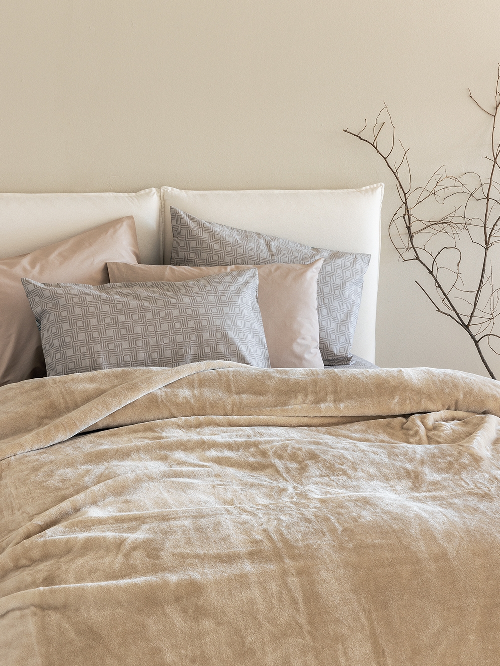 Κουβέρτα Βελουτέ 220x240 DREAM VELOUR/3 SANDY