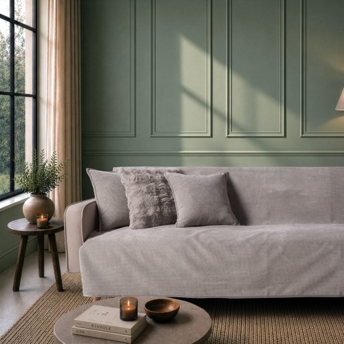 Ριχτάρι Αντιολισθητικό Αδιάβροχο Pearl 11 Grey - Μονοθέσιο 180x150cm