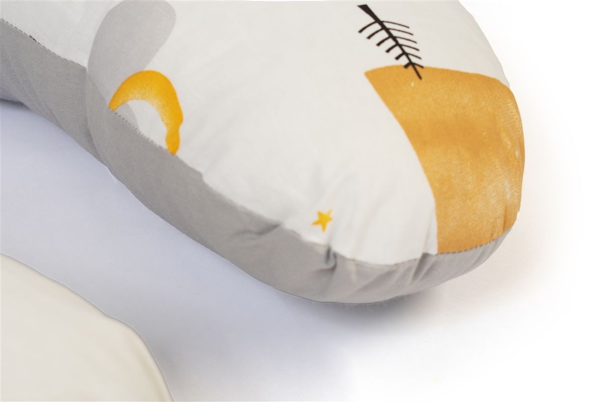 Μαξιλάρι Θηλασμού bebe Rainbow 01 60x50x15 White-Grey 100% Cotton