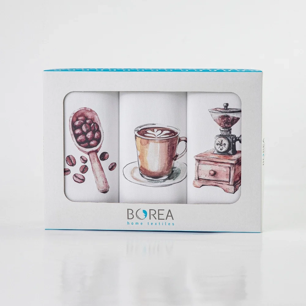 Ποτηρόπανα Κουζίνας Coffee Σετ 3ΤΜΧ