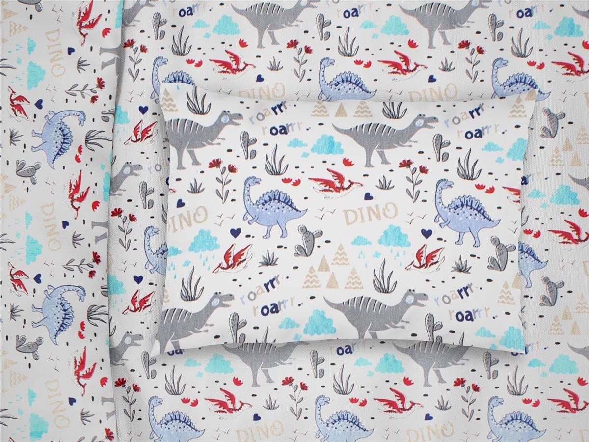 ΜΑΞΙΛΑΡΟΘΗΚΗ ΕΜΠΡΙΜΕ bebe Dino 309 35X45 White-Blue Cott/Pol 70/30