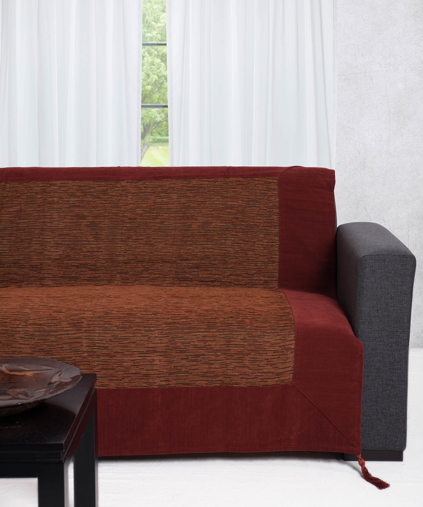 ΡΙΧΤΑΡΙΑ 083 (180cm x 180cm / 180cm  x 250cm / 180cm x 300cm) μπορντώ