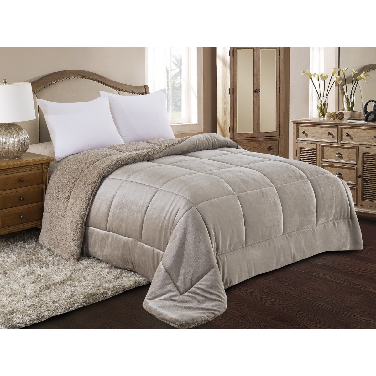 ΚΟΥΒΕΡΤΟΠΑΠΛΩΜΑ ΜΟΝΟ 160X240 ADAM HOME (805) TAUPE
