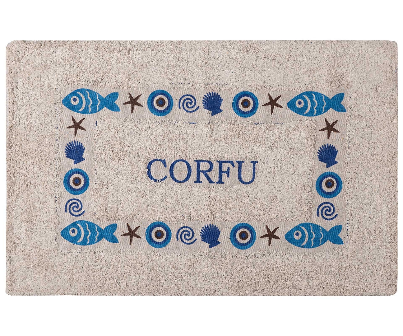 Πατάκι μάτι CORFU (50cm x 80cm) μπλέ