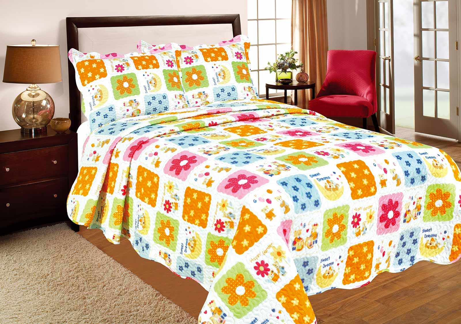 ΚΟΥΒΕΡΛΙ σετ (130cm x 180cm + 1 x 35cm x 45cm) kids2a