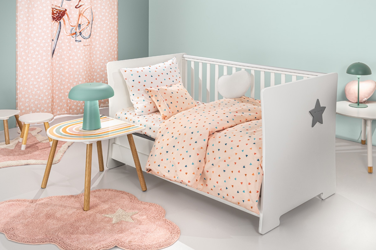 Σετ 3τμχ Βρεφικά Σεντόνια Amore Salmon