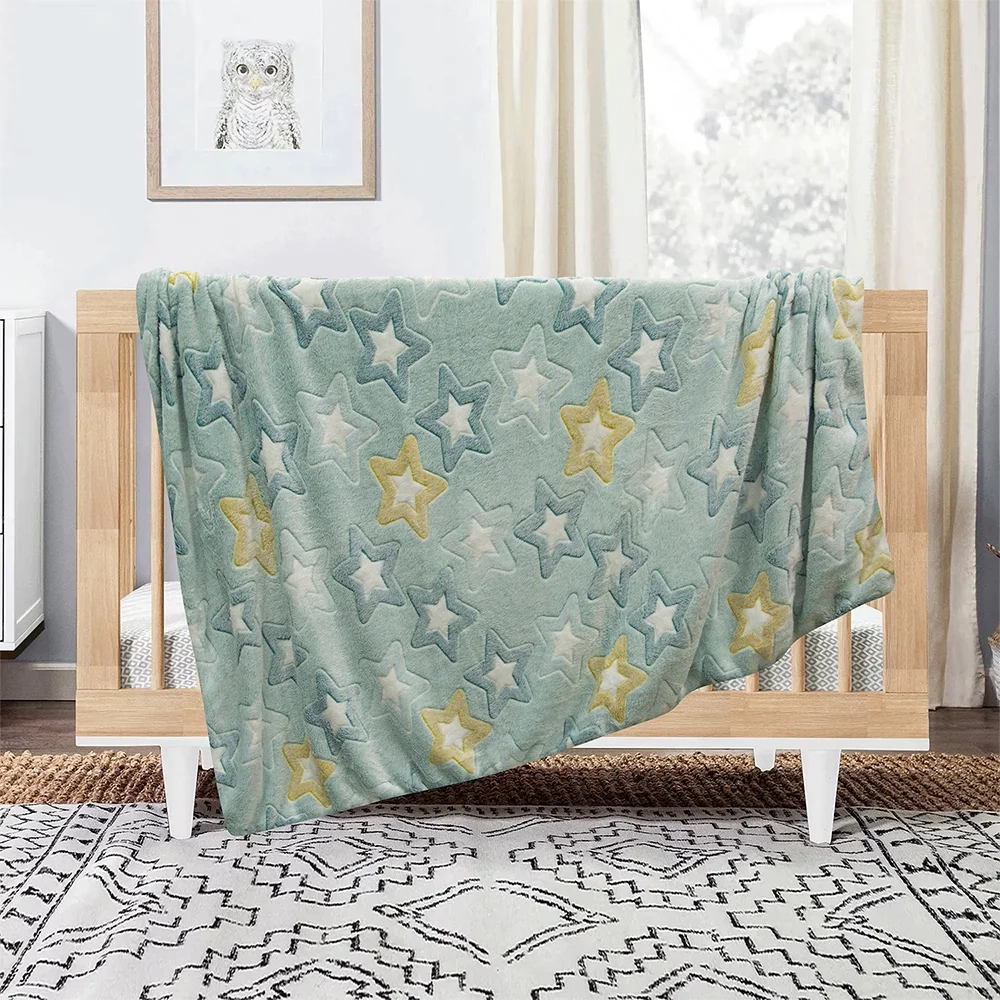 LINO ΚΟΥΒΕΡΤΑ FLEECE ΦΩΣΦΟΡΙΖΕ STER MINT 110X150