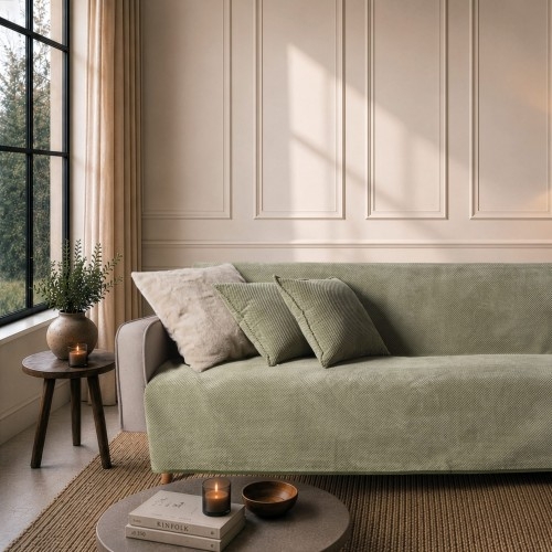 Ριχτάρι Αντιολισθητικό Αδιάβροχο Pearl  15 Sage Green - Διθέσιο 180x250cm