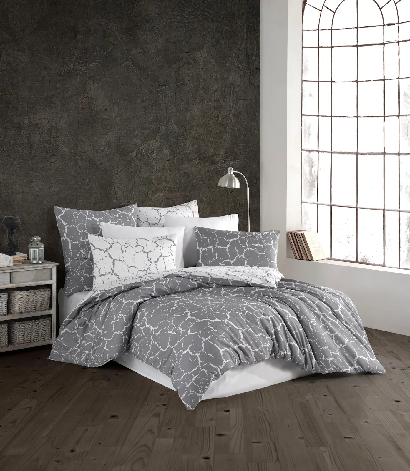 ΝΕΧΤ 3197 ΜΕRCΕR ΣΕΤ ΣΕΝΤΟΝΙ 100%CΟΤ 235Χ260 ΜΠΕΖ 4ΤΕΜ - Γκρι