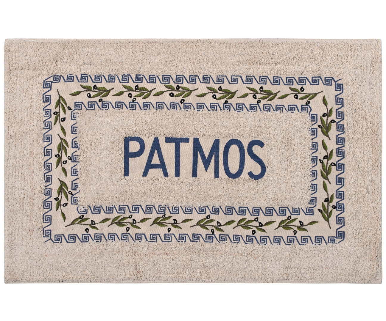 Πατάκι ελιά Πάτμος (50cm x 80cm) μπλέ