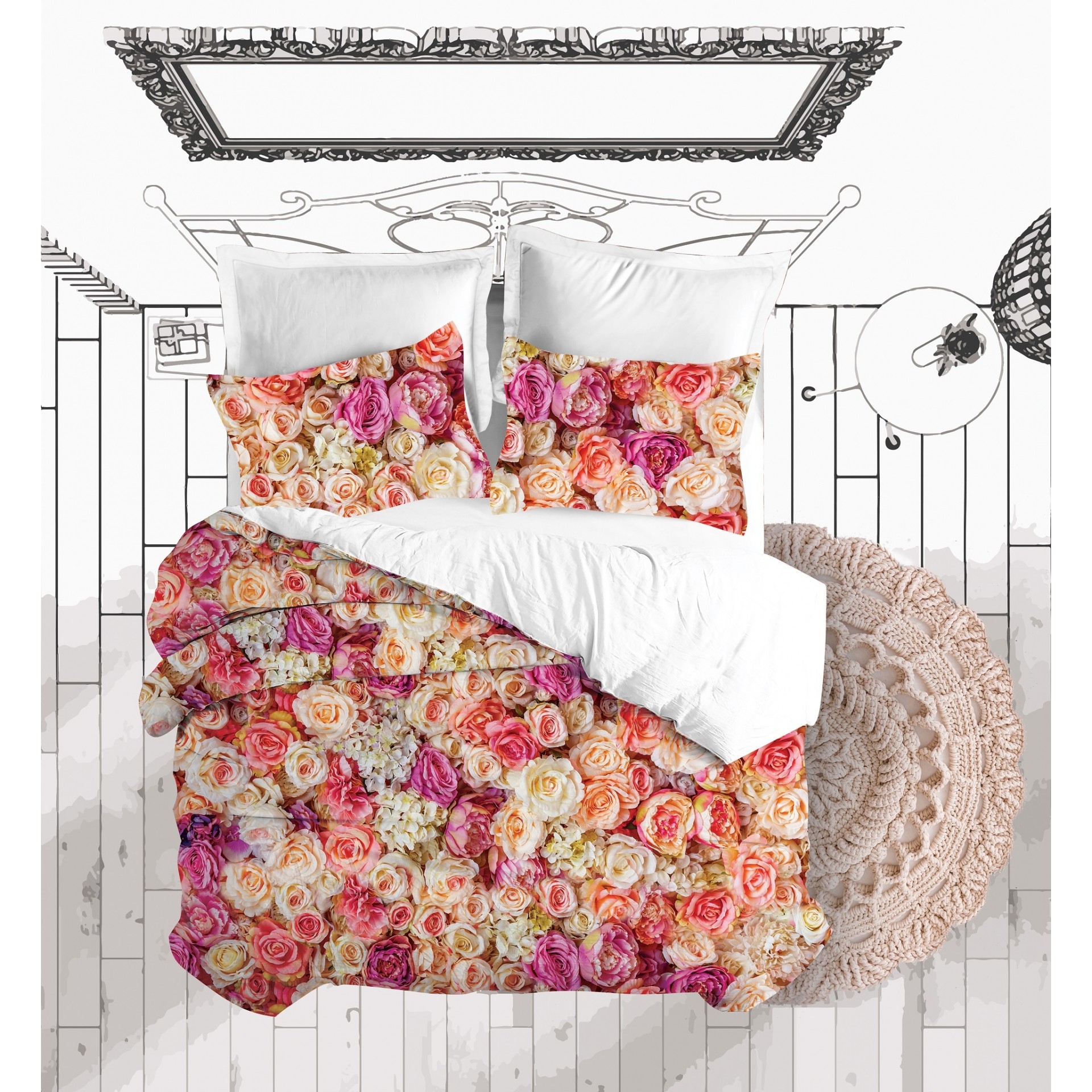 SPRING ΣΕΤ ΚΟΥΒΕΡΛΙ KING  240X250CM  220 ΤC 100% COTTONSATIN