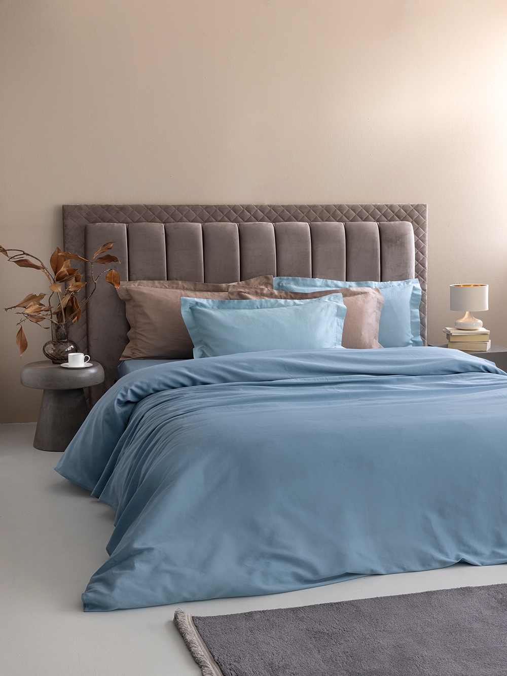 Ζεύγος Μαξιλαροθήκες Oxford 52x72 Posh Sateen DENIM