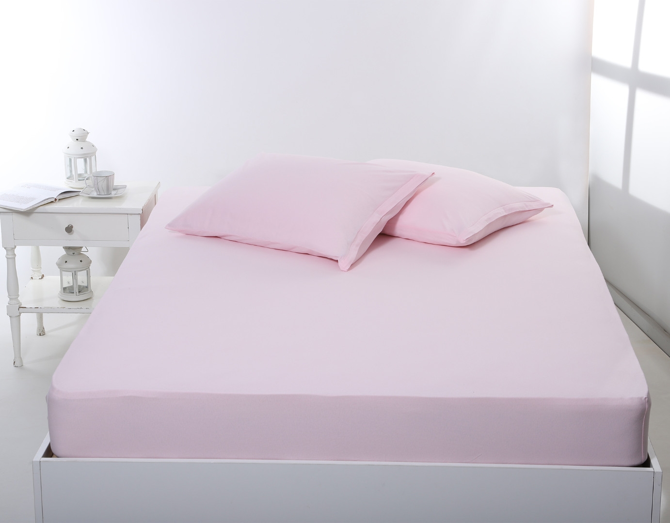 Σεντόνι με λάστιχο jersey (180cm x 200cm + 35cm) pink