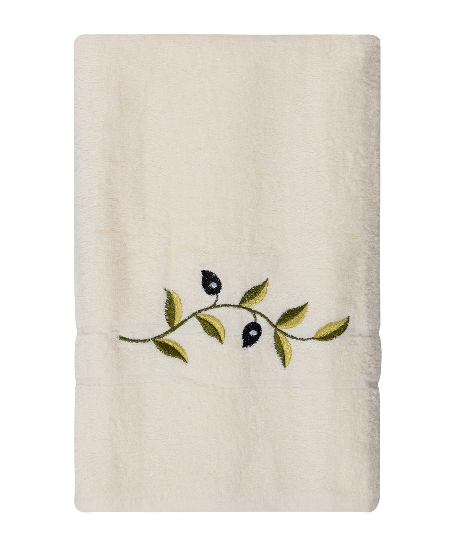 Πετσέτα Προσώπου ( 50cm x 100cm ) Εκρού με κλαδί
