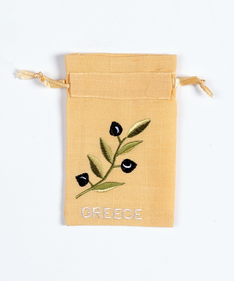 Σαπουνοθήκη (10τμχ) GREECE (9cm x 14cm) κίτρινο με χρώμα