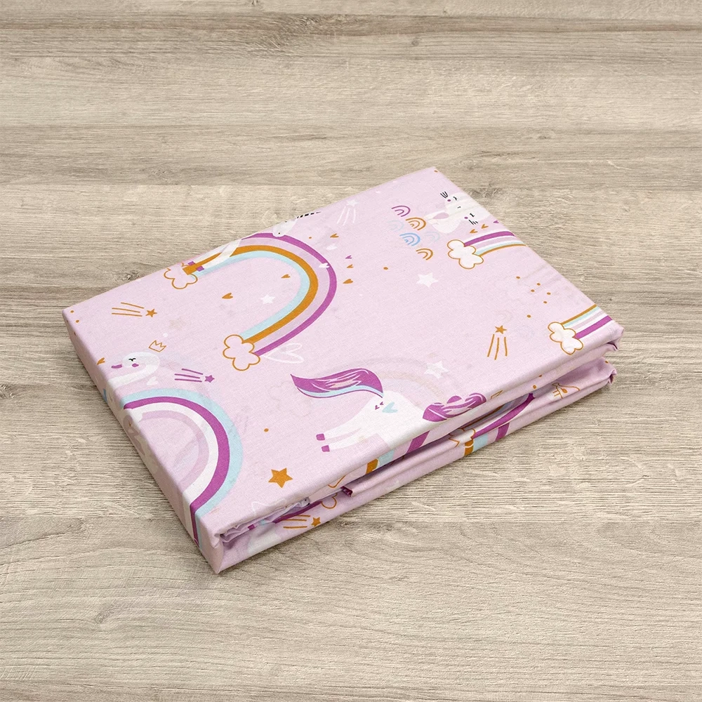 LINO BEBE ΣΕΤ ΣΕΝΤΟΝΙΑ RAINBOW GALLOP PINK 120X180