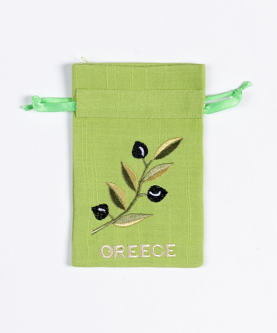 Σαπουνοθήκη (10τμχ) GREECE (9cm x 14cm) πράσινο με χρώμα