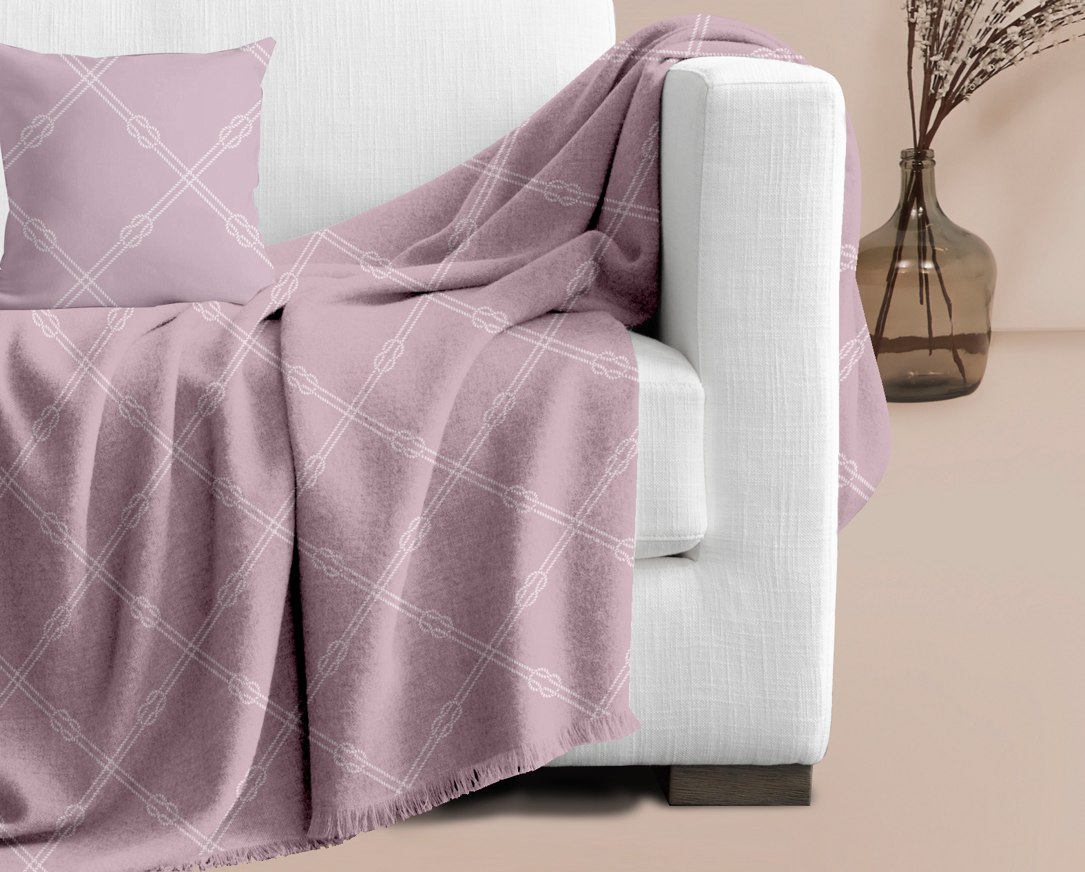 NAUTICA Διακοσμητική Μαξ/θήκη PINK (40Χ40cm) 100% Cotton