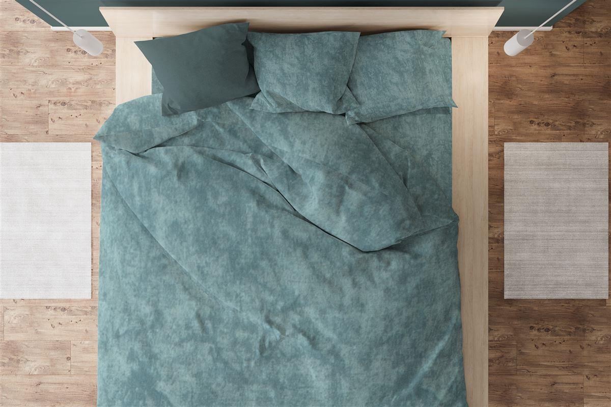 ΣΕΝΤΟΝΙΑ Σετ 4 τεμ Premium Shadow 616 220X240 Petrol 100% Cotton