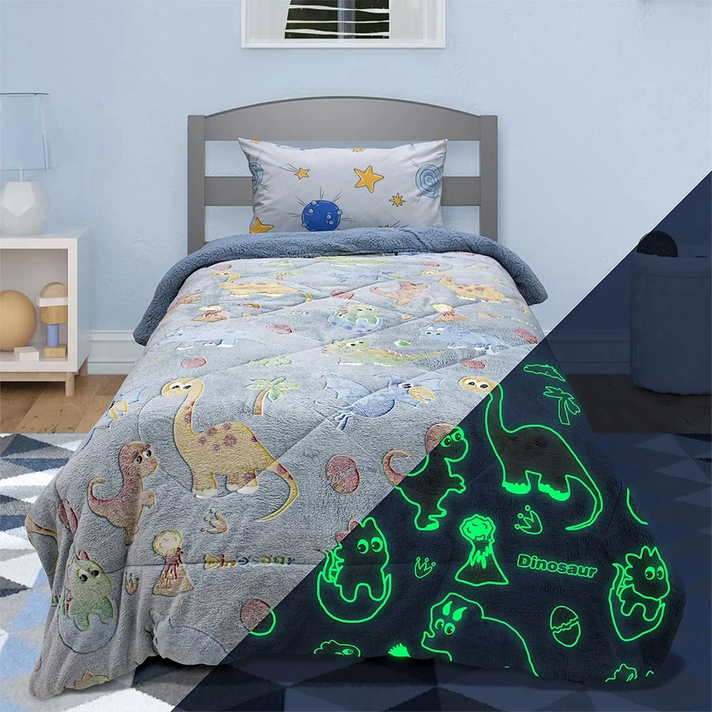 LINO ΚΟΥΒΕΡΤΟΠΑΠΛΩMA ΦΩΣΦΟΡΙΖΕ VOLCANO GREY-CIEL 160X220