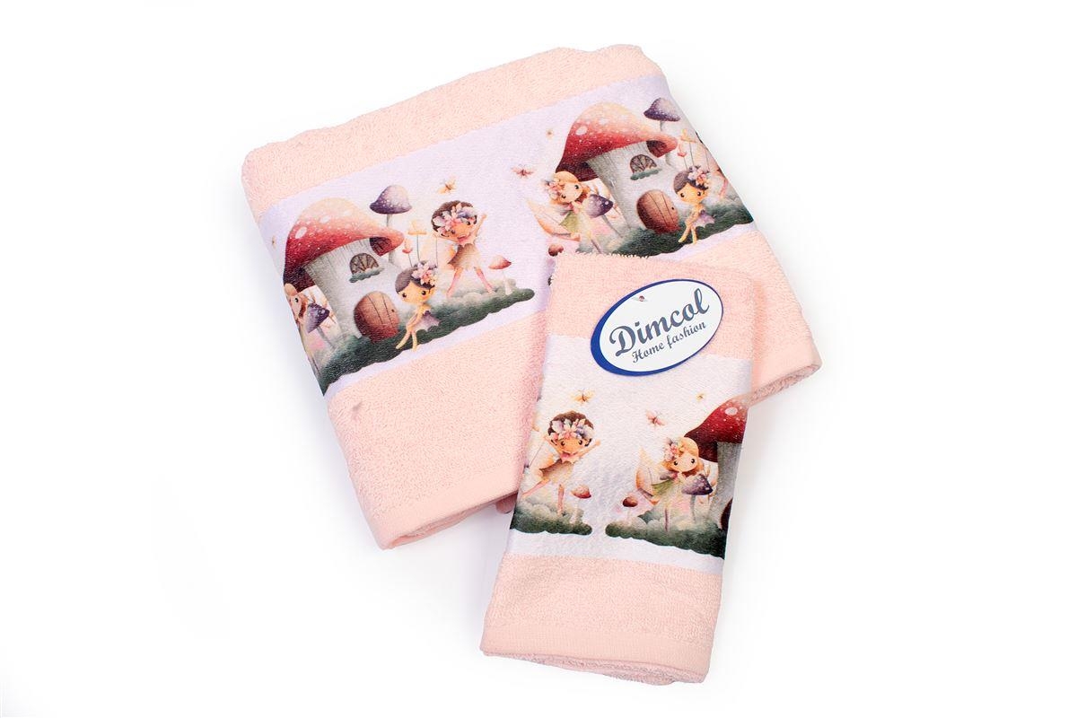 Πετσέτα Σετ 2 τεμ Με Ψηφιακή Εκτύπωση bebe Fairies 330 30X50,70X140 Pink 100% Cotton