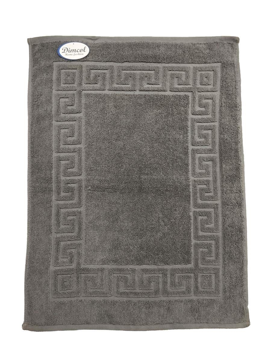 Ξενοδοχειακό Πατάκι Μπάνιου 700 gr/m² Jacquard Μαίανδρος 50X70 Γκρι 100% Cotton