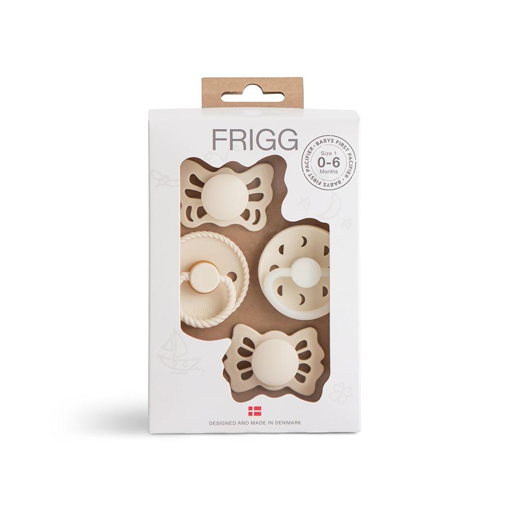 Σετ 4 Πιπίλες FRIGG - Moonlight Sailing Cream 0-6 Μηνών