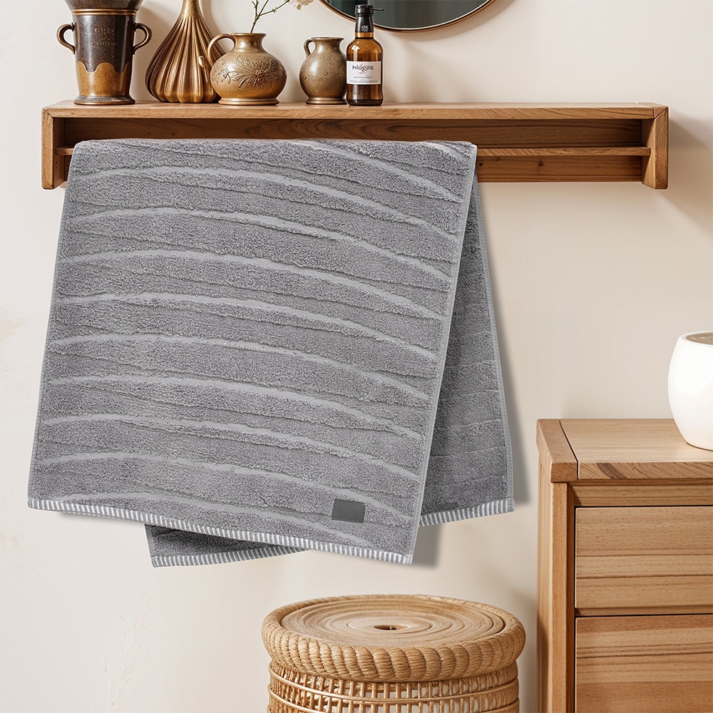 LINO Πετσέτα Προσώπου (50x100) Loomline Γκρι