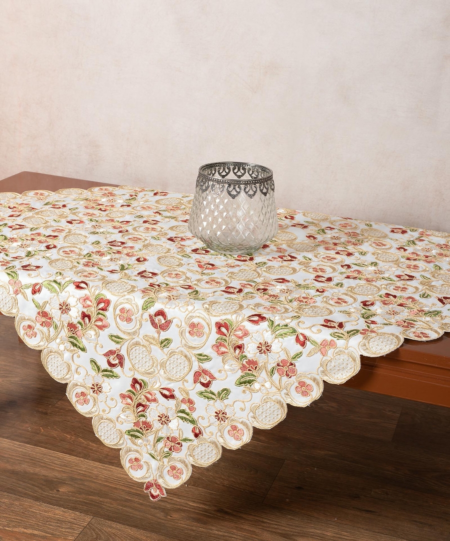Σατέν κοφτό τραπεζοκαρέ (135cm x 135cm) 424-4