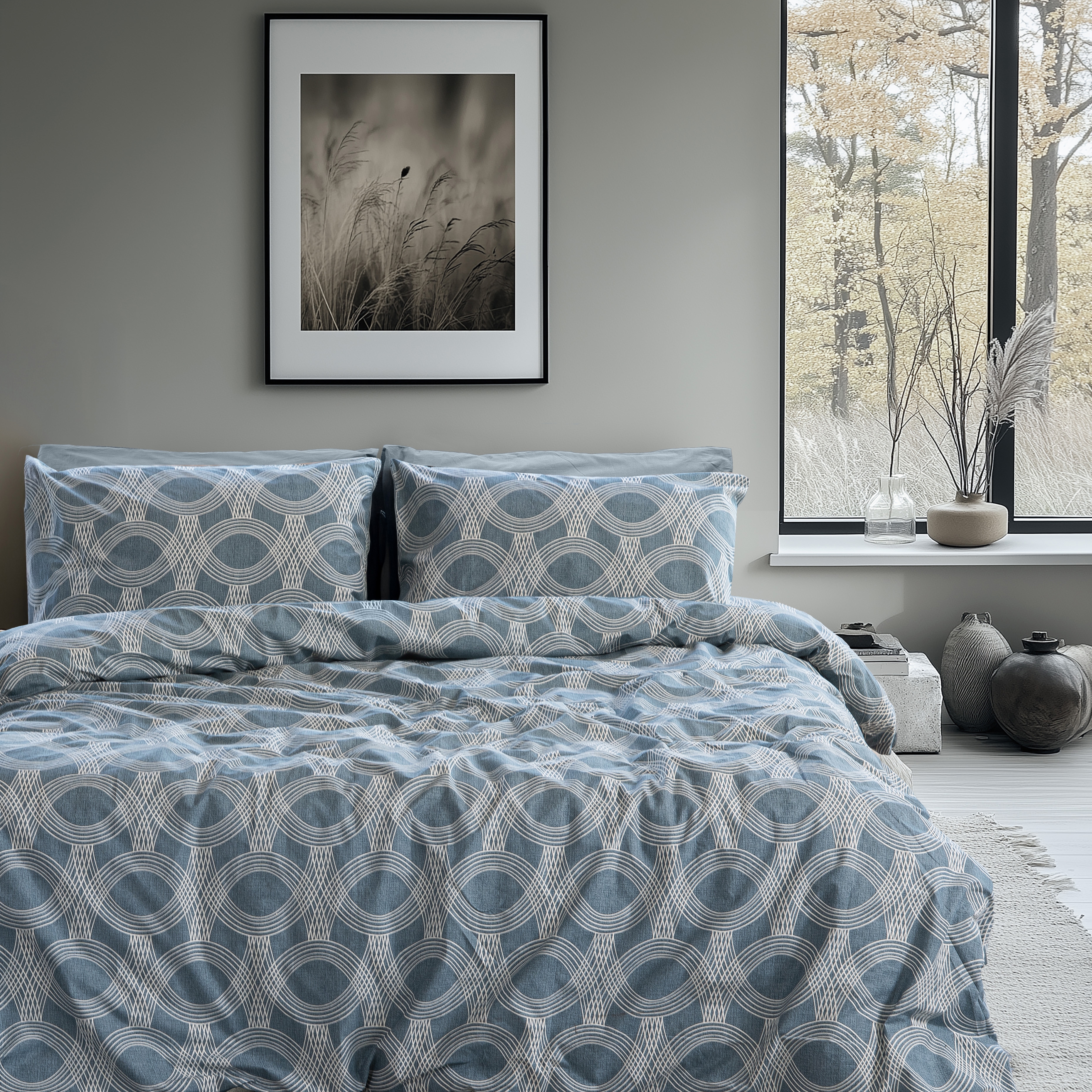 Ζεύγος Μαξιλαροθήκες (52×75) Loomo Μπλε