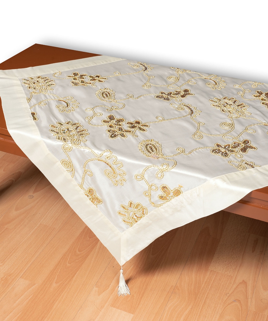 Σατέν τραπεζοκαρέ 7710 (135cm x 135cm) ivory