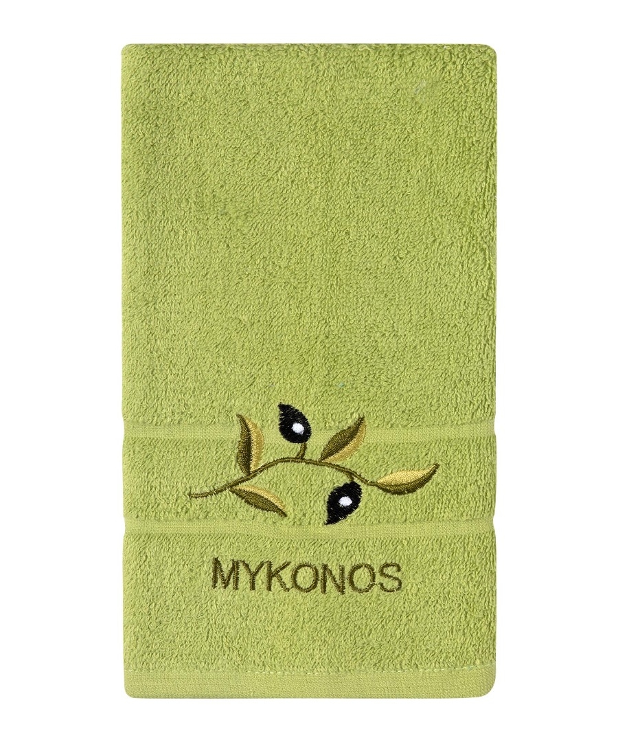 Πετσέτα Προσώπου (50cm x 100cm) Πράσινο με Κλαδί ΜΥΚΟΝΟΣ