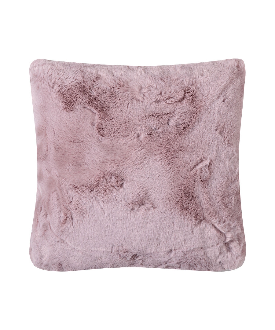 ΜΑΞΙΛΑΡΟΘΗΚΗ RABBIT FUR ΜΕ ΓΕΜΙΣΗ (45cm x 45cm) PINK/GREY