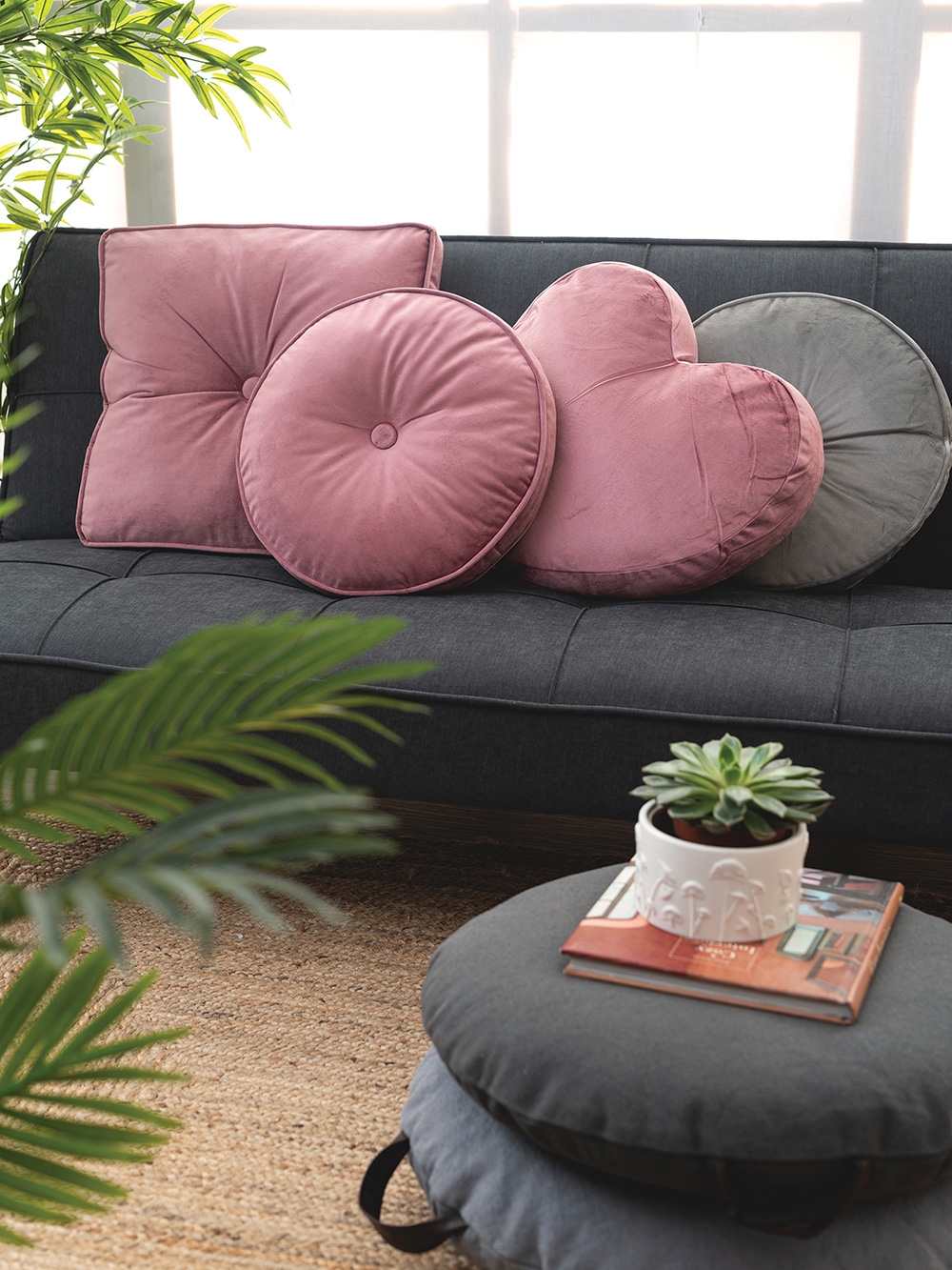 Διακοσμητικό Μαξιλάρι Velvet Feel VF803 Ροζ Ø40cm
