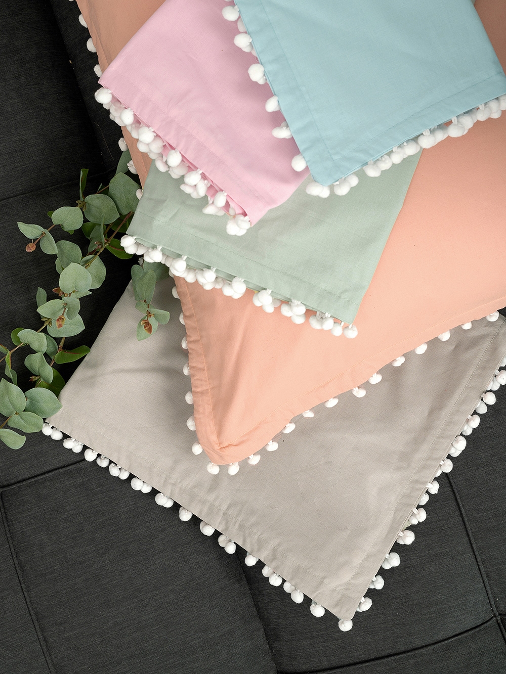 Παπλωματοθήκη Μονή Pon-Pon Ciel 170x240 cm - 100% Βαμβάκι