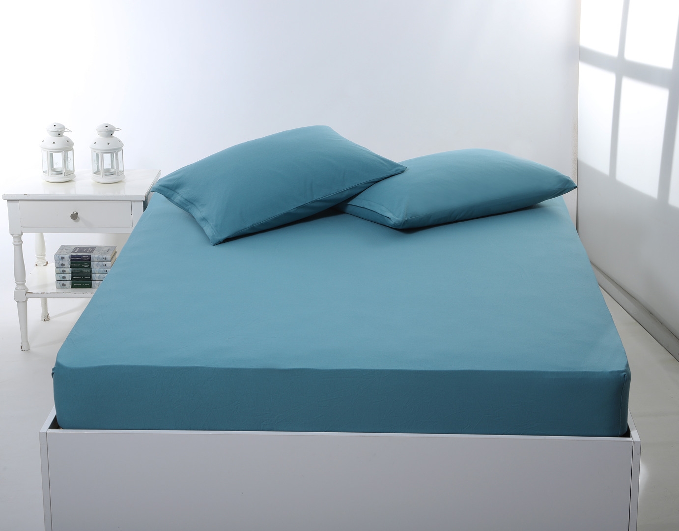 Σεντόνι με λάστιχο jersey (160cm x 200cm + 35cm) petrol