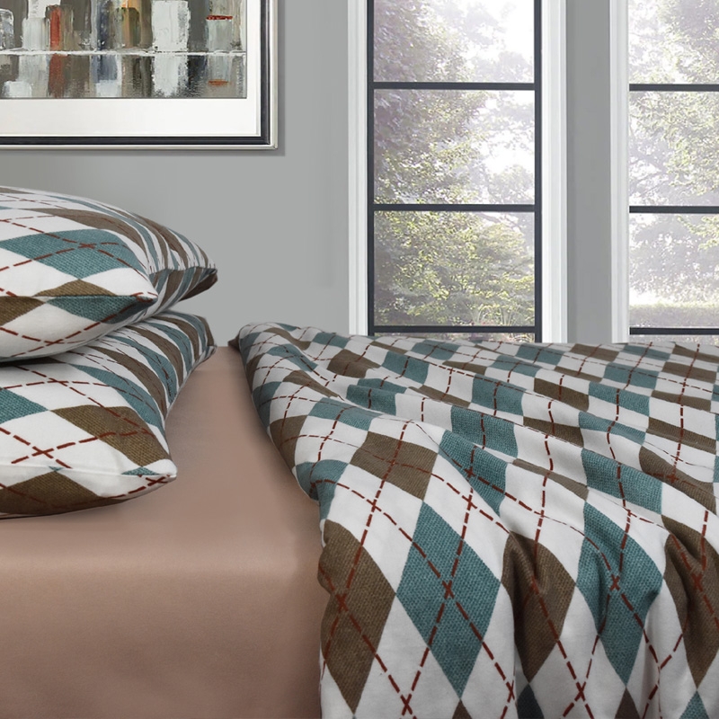 ΝΕΧΤ 3204 ΣΕΤ ΣΕΝΤΟΝΙΑ ΦΑΝΕΛΑ 100%CΟΤ. 240Χ260 ΑQUΑ  4ΤΕΜ