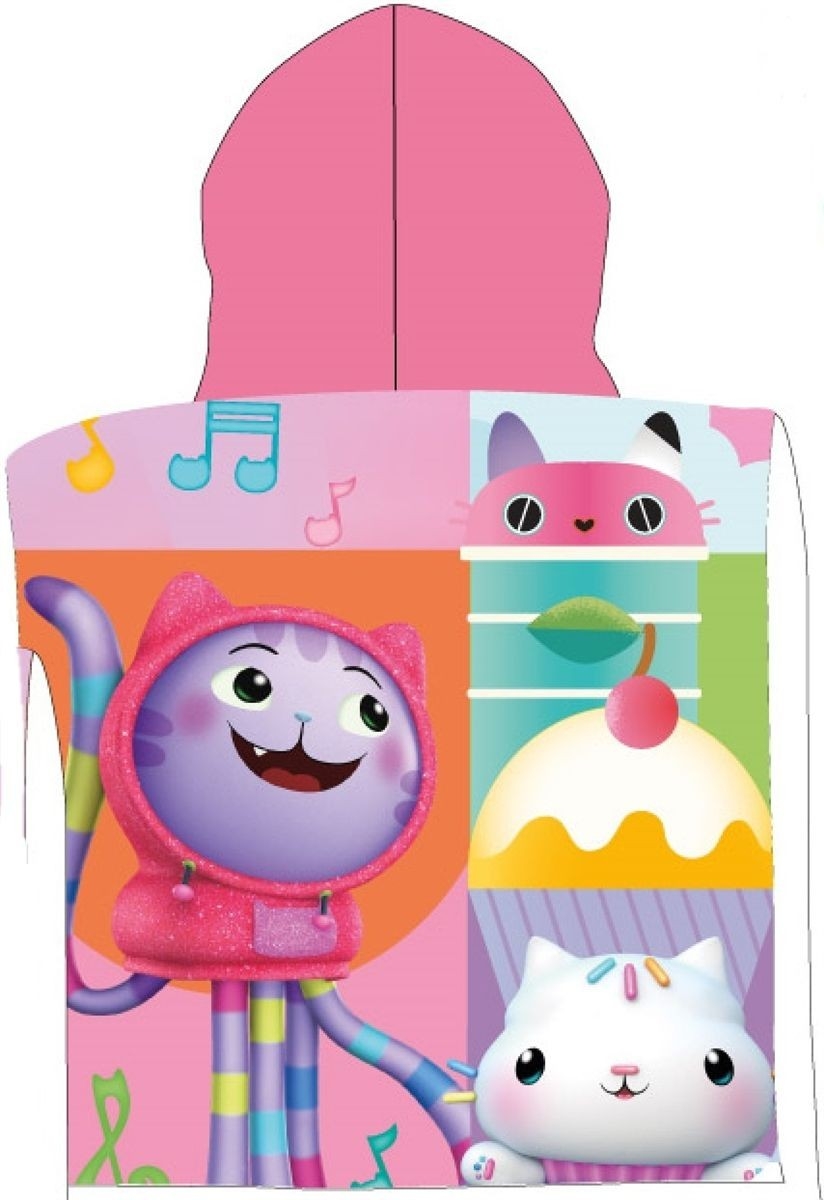Πόντσο Θαλάσσης Quick Dry DreamWorks Gabby's Dollhouse 427 50X100 Pastel Lilac 100% Microfiber
