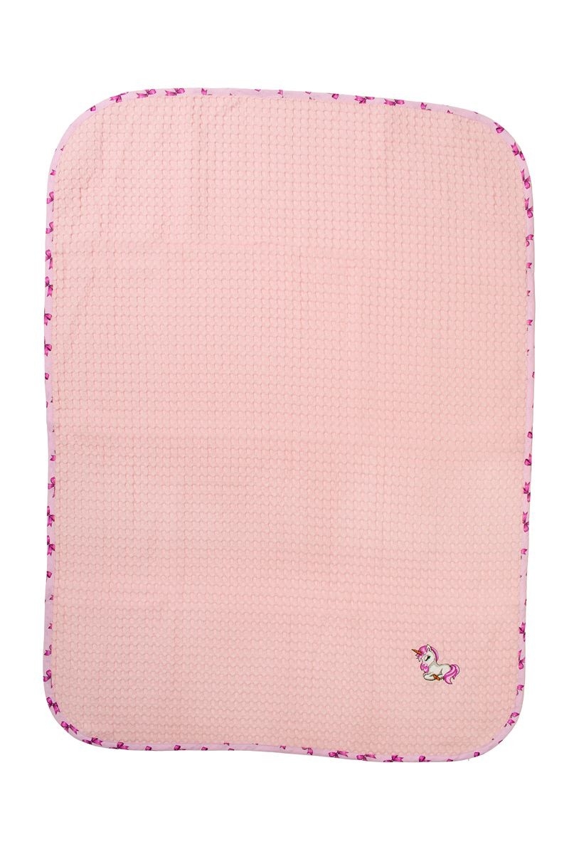 Κουβέρτα Πικέ Με Κέντημα bebe Unicorn 187 100X160 Pink 100% Cotton