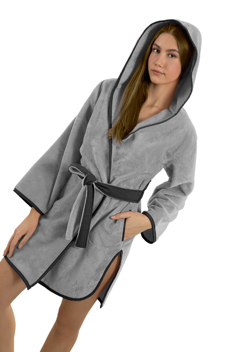 Μπουρνούζι New Comfy Smoke (Με Κουκούλα)