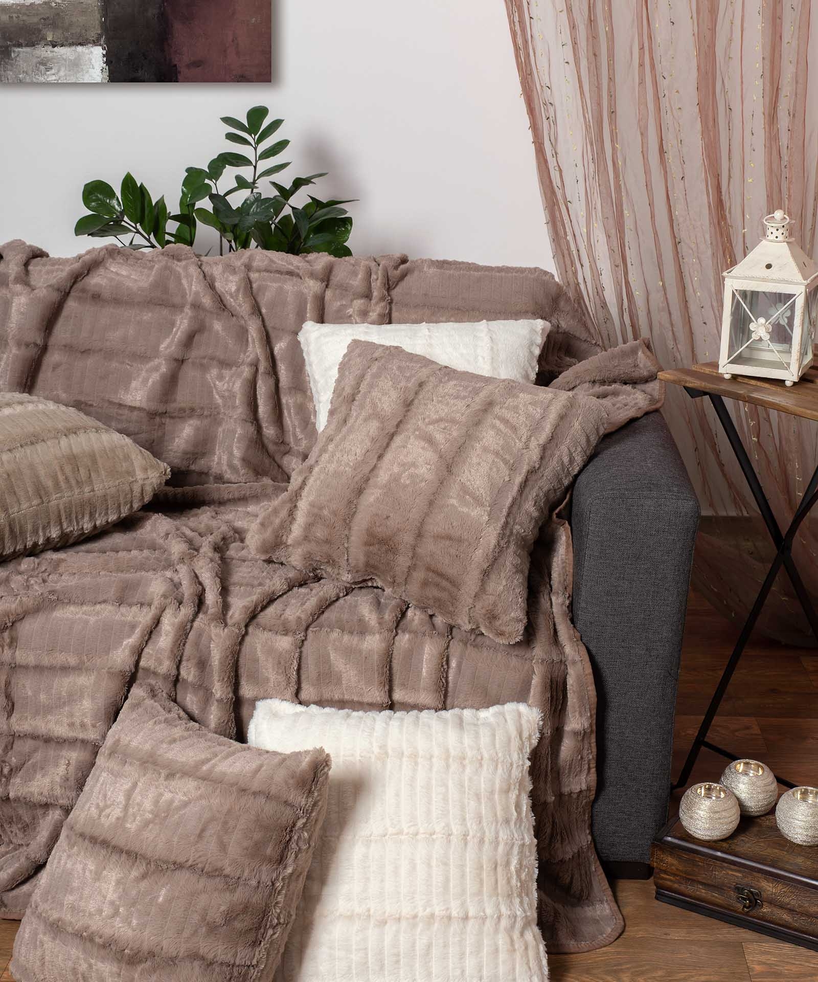 ΡΙΧΤΑΡΙΑ stripe (180cm x 180cm) καφέ