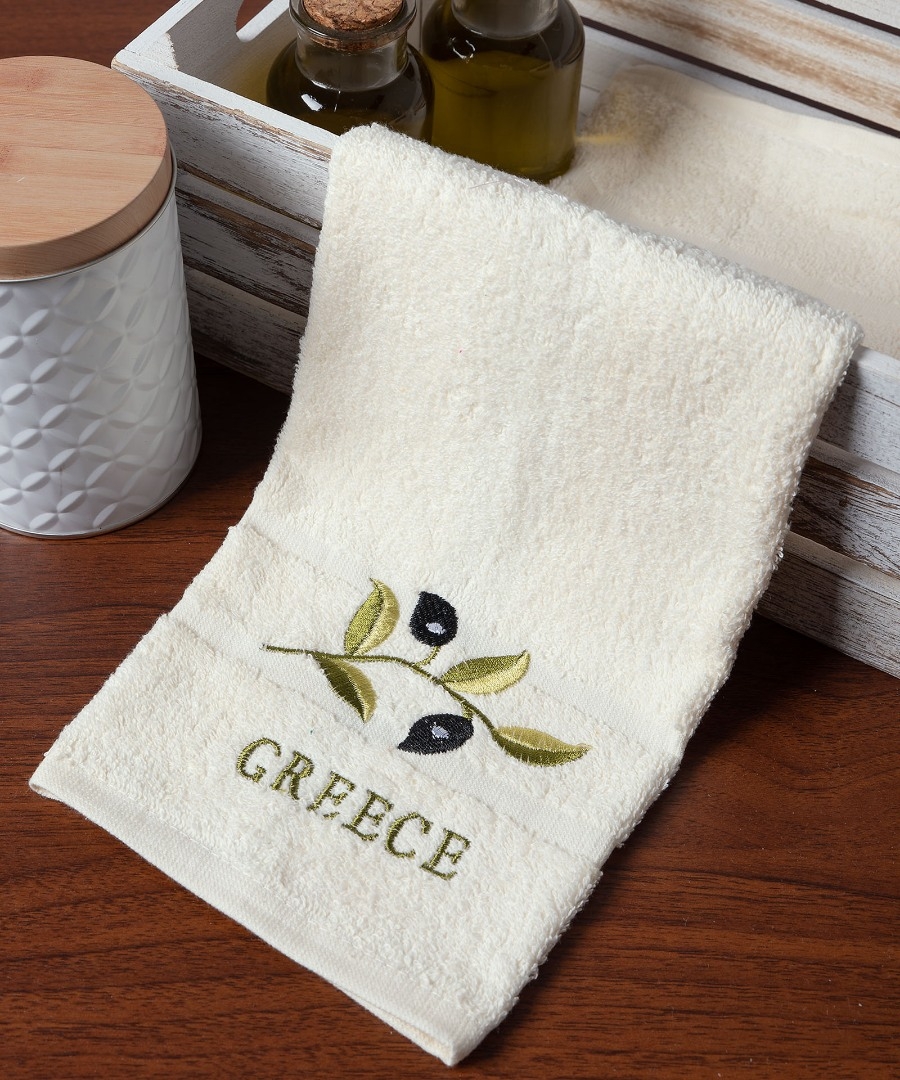 Πετσέτα Σώματος ( 70cm x 140cm ) Ivory με Κλαδί GREECE