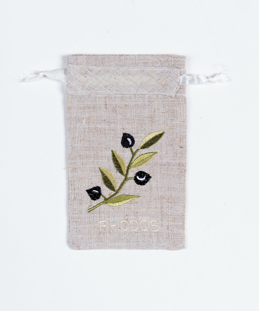 Σαπουνοθήκη (10τμχ) ΡΟΔΟΣ (9cm x 14cm) άμμου με χρώμα