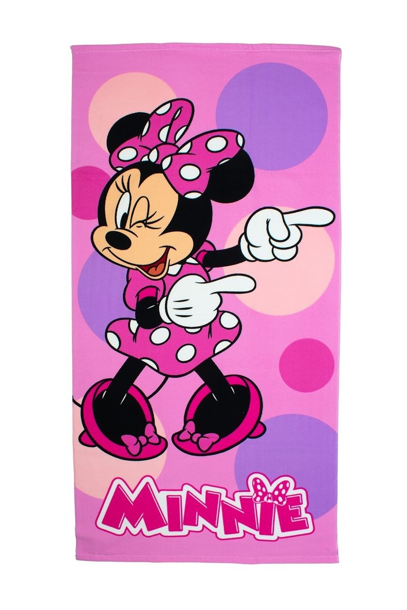 Πετσέτα Θαλάσσης Quick Dry Disney Home Minnie 182 70X140 Pastel Lilac 100% Microfiber