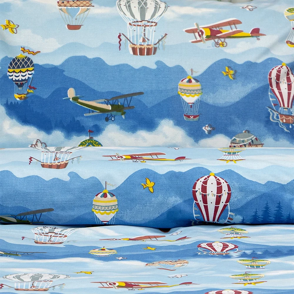 LINO Σετ Παιδική Παπλωματοθήκη (160x240) Cloud Chasers Μπλε