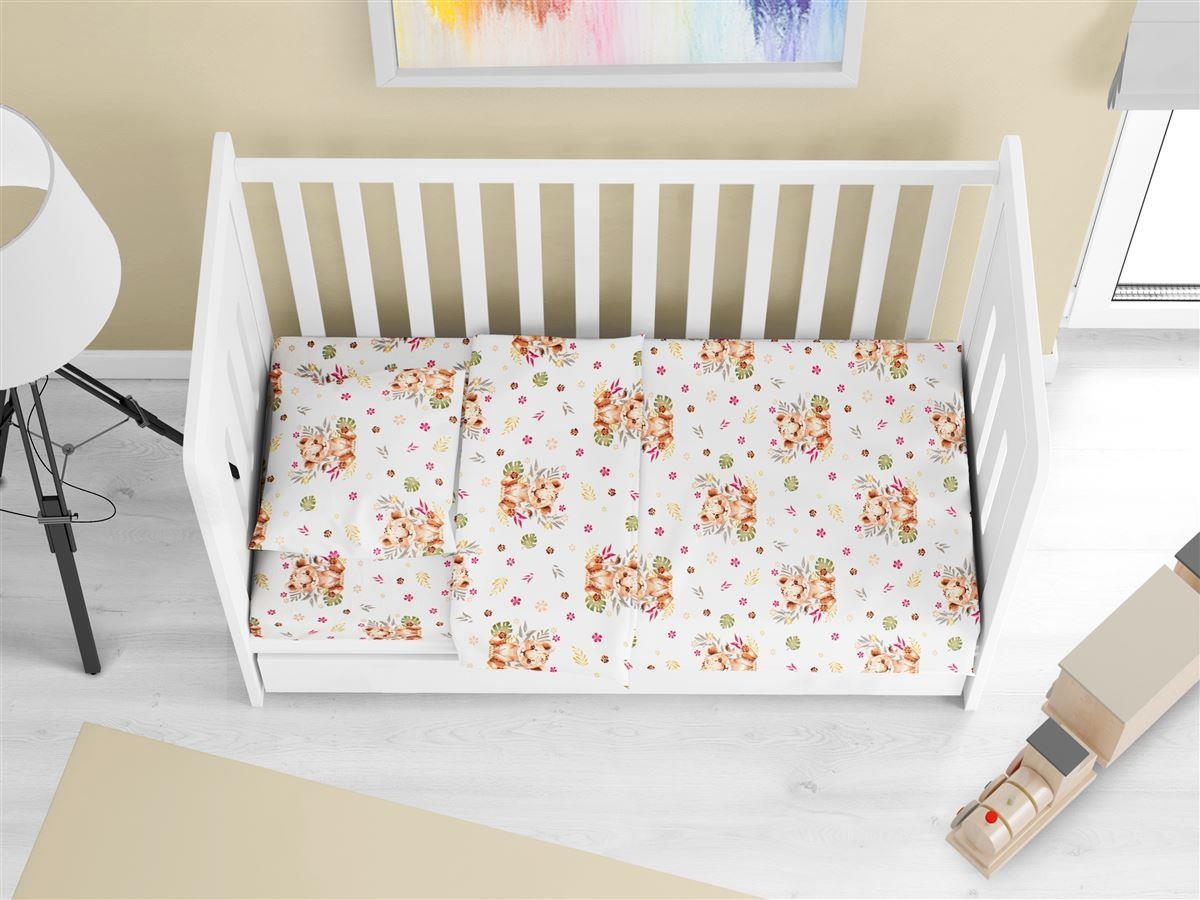 ΚΑΤΩΣΕΝΤΟΝΟ ΜΕ ΛΑΣΤΙΧΟ bebe Lion Cub 530 0,70X1,40X0,15 Beige 100% Cotton