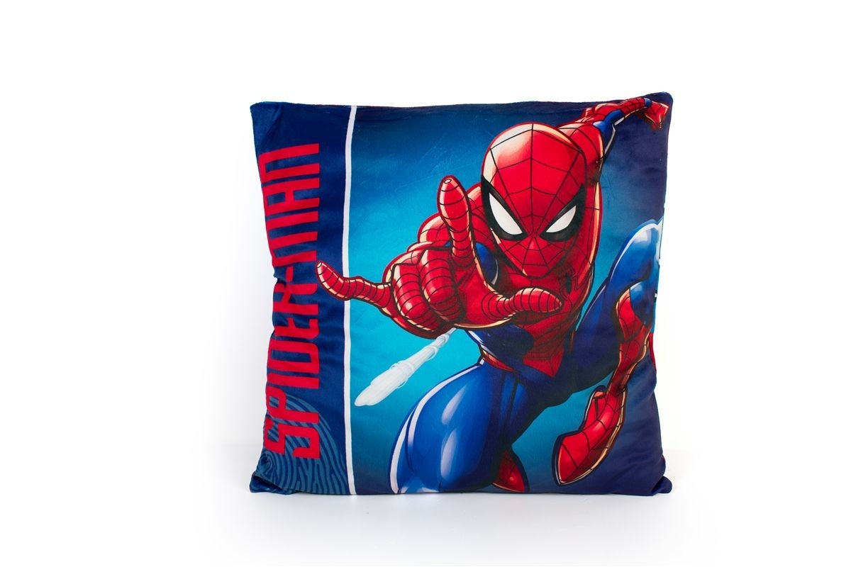 Βελούδινο Μαξιλάρι Marvel Spider-Man 07 38X38 Blue 100% Velboa